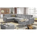 Kampinė sofa Elsgard U Reversible, Soft 29, pilka sp., H93x326x202