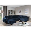 Corner sofa Elsgard U Reversible, Monolith 79, blue, H93x326x202