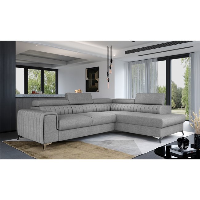 Corner sofa Elaurence R, Sawana 21, gray, H92x278x205