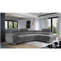 Corner sofa Elaurence R, Paros 06, gray, H92x278x205