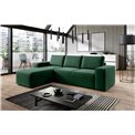 Corner sofa Elsilla L, Lukso 35, green, H95x302x204