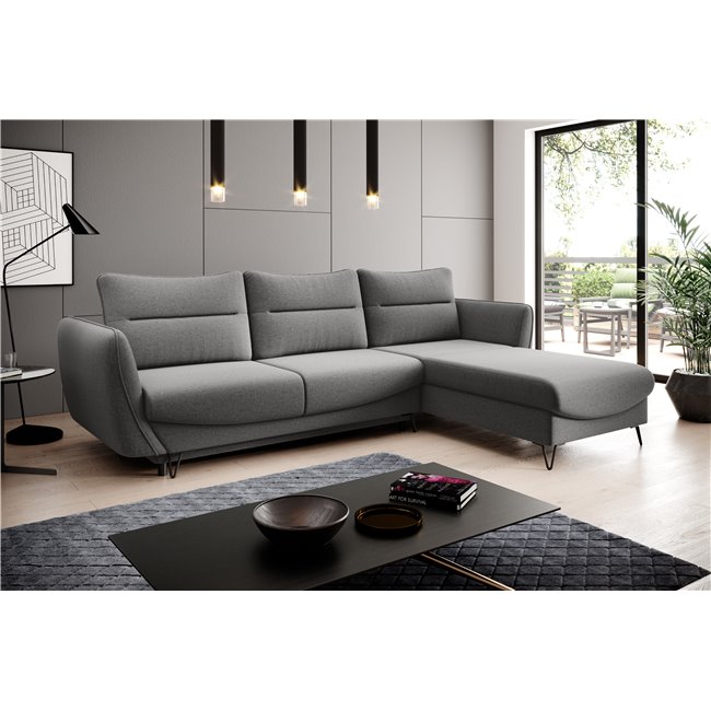 Corner sofa Elsilva R, Gojo 5, gray, H100x276x201