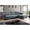 Corner sofa Elsilva R, Velvetmat 4, gray, H100x276x201