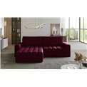 Corner sofa Ebonett L, Mat Velvet 68, purple, H92x250x175