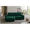 Corner sofa Ebonett L, Monolith 37, green, H92x250x175