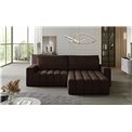 Corner sofa Ebonett R, Dora 28, brown, H92x250x175