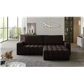 Corner sofa Ebonett R, Monolith 29, brown, H92x250x175