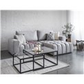 Corner sofa Ebonett R, Monolith 84, gray, H92x250x175