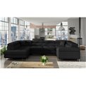 Corner sofa Eletto L, Kronos 07, black, H90x340x202