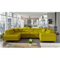 Corner sofa Eletto L, Omega 68, yellow, H90x340x58