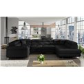 Corner sofa Eletto R, Sawana 14, black, H90x340x202