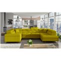 Corner sofa Eletto R, Omega 68, yellow, H90x202x58