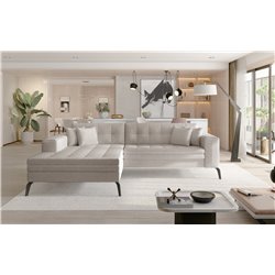 Corner sofa Elsolange L, Cover 02, beige, H80x292x196