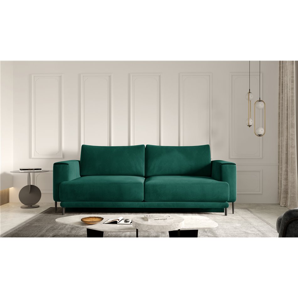 Sofa bed Edalia , Lukso 35, green, H90x260x95