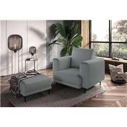 Armchair Edalia, Savoi 100, gray, H90x105x95