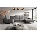 Corner sofa Elneviro L, Gojo 5, gray, H77x350x201