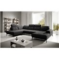 Corner sofa Elretan L, Vero 10, black, H107x350x205