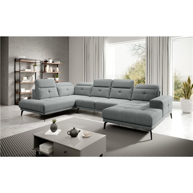 Corner sofa Elretan L, Vero 4, gray, H107x350x205