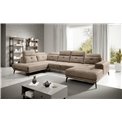 Kampinė sofa Elretan L, Nube 20, šviesiai rudos sp., H107x350x205