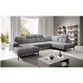 Corner sofa Elretan R, Nube 3, gray, H107x350x205