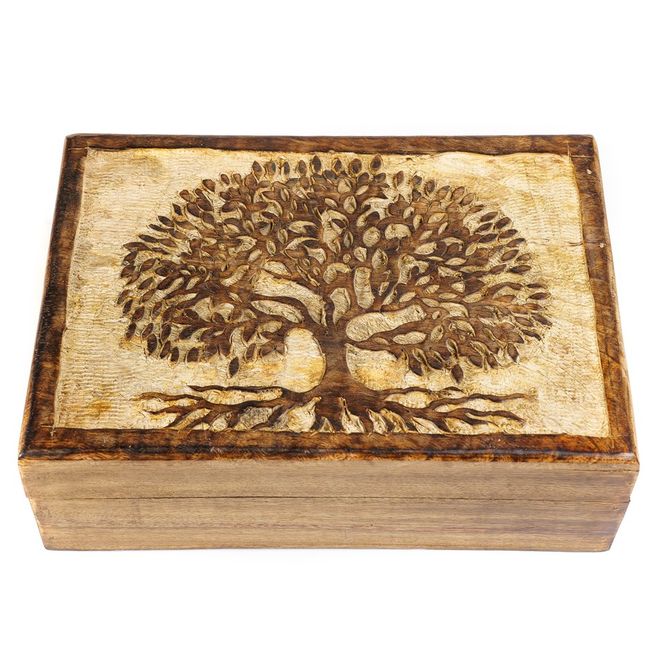 Декоративная деревянная коробка Tree L, 9x25x17.5cm