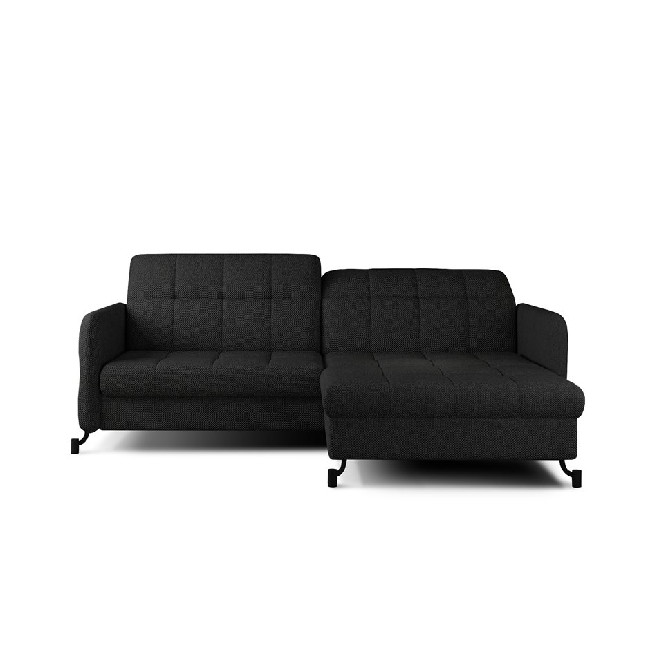 Corner sofa Elorelle R, Inari 100, black, H105x225x160