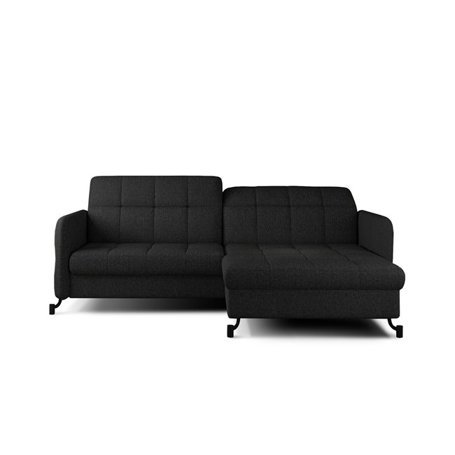 Corner sofa Elorelle R, Inari 100, black, H105x225x160