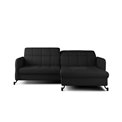 Corner sofa Elorelle R, Inari 100, black, H105x225x160