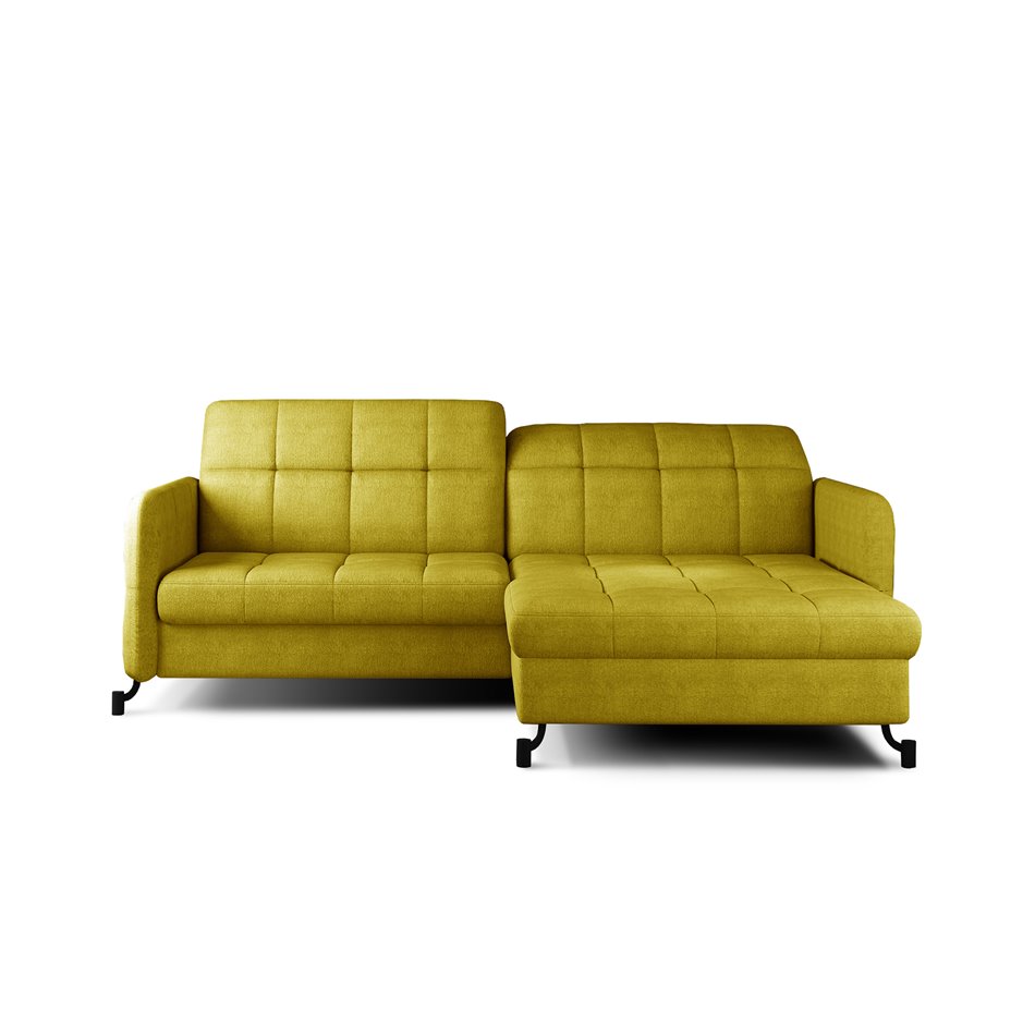 Corner sofa Elorelle R, Omega 68, yellow, H105x225x160