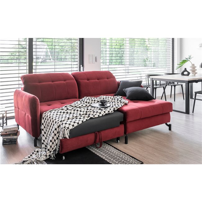 Kampinė sofa Elorelle R, Sawana 21, pilka sp., H105x225x160