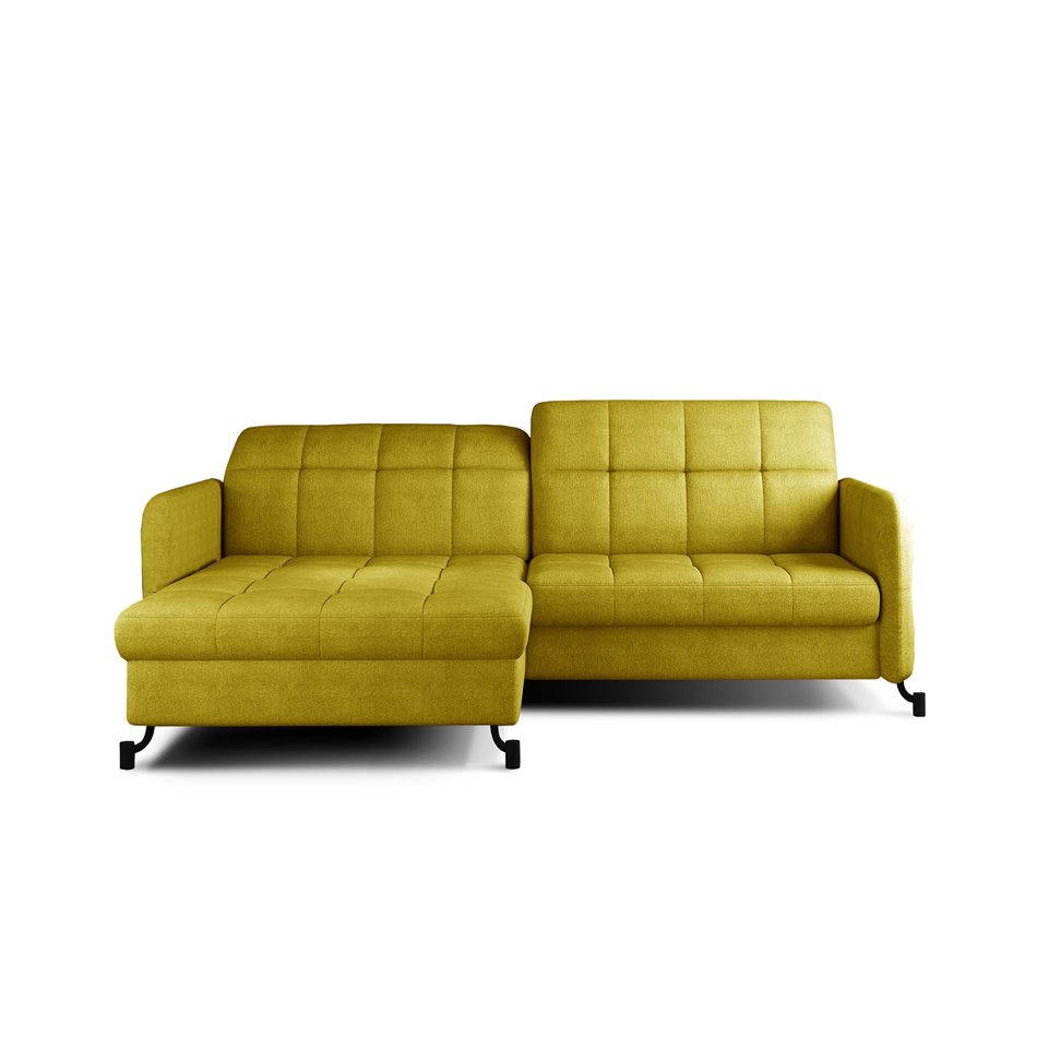 Corner sofa Elorelle L, Omega 68, yellow, H105x225x160