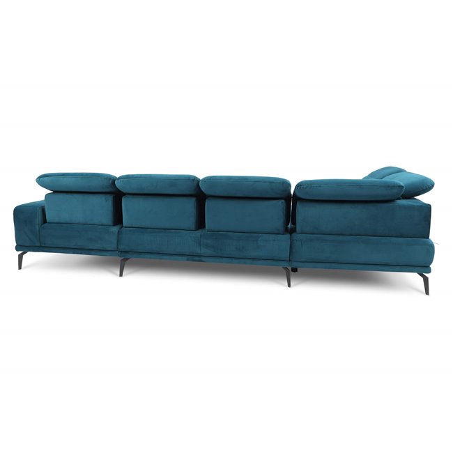 U shape sofa Elneviro U Right, Lukso 35, green, H77x350x201cm