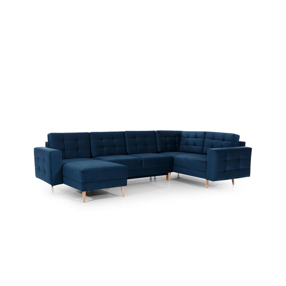 Kampinė sofa Elsgard U Reversible, Soft 11, juoda sp., H93x326x202cm