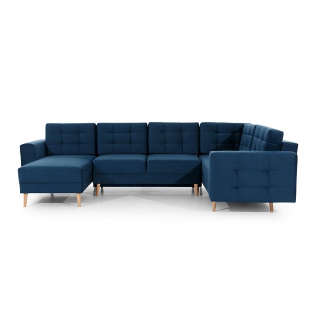 Kampinė sofa Elsgard U Reversible, Monolith 48, geltona sp., H93x326x202cm