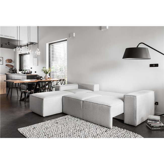 Corner sofa Elsilla L, Sola 4, gray, H95x302x204cm