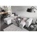 Corner sofa Elsilla L, Nube 6, gray, H95x302x204cm