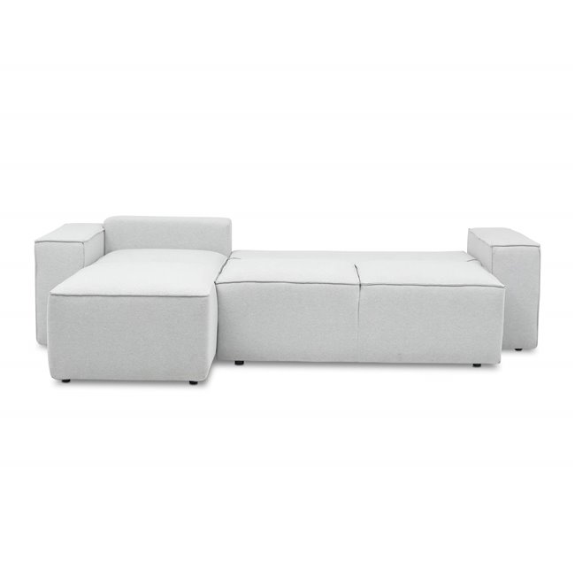 Corner sofa Elsilla L, Lukso 10, black, H95x302x204cm