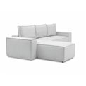 Corner sofa Elsilla L, Nube 22, brown, H95x302x204cm