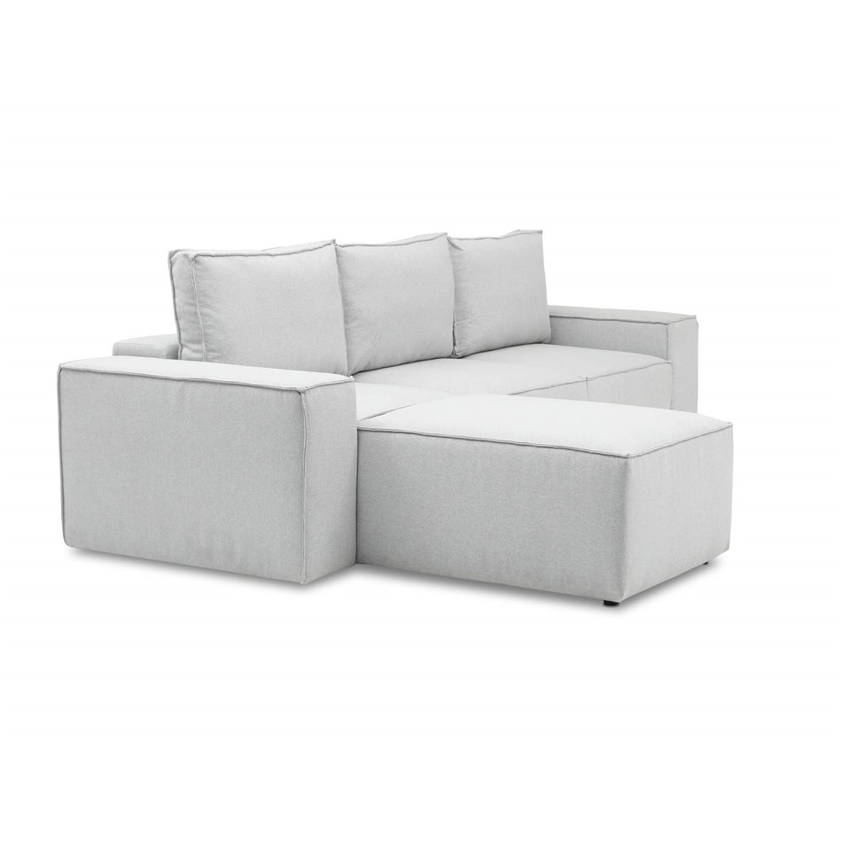 Kampinė sofa Elsilla L, Borneo 38, žalia sp., H95x302x204cm