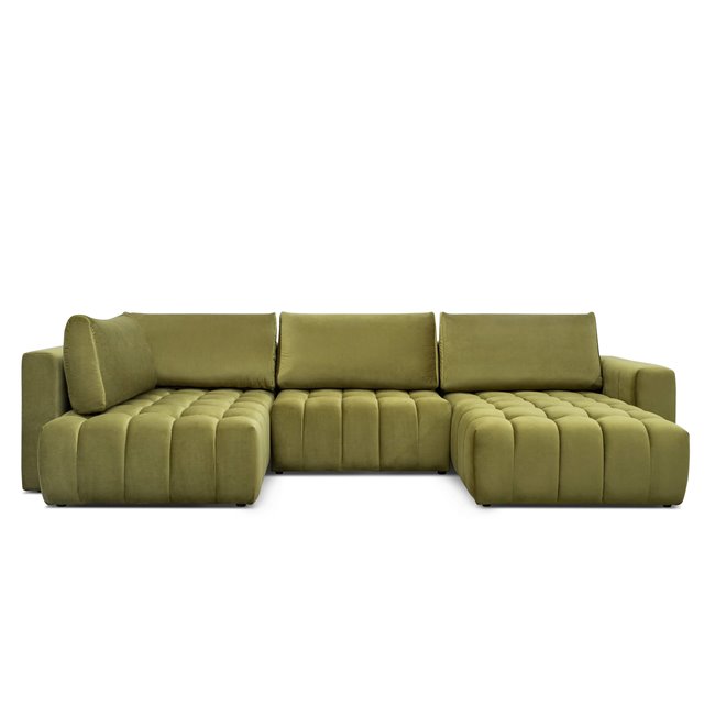 U shape sofa Elonito U Right, Vero 5, gray, H92x340x170cm