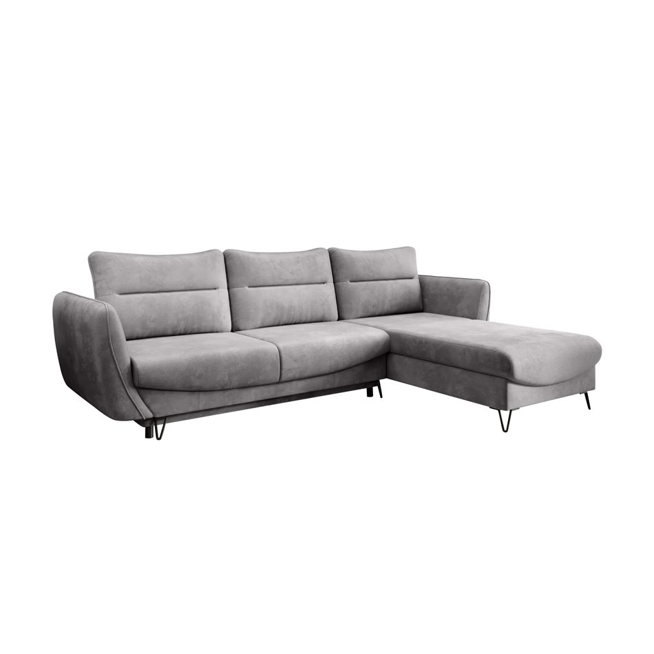 Corner sofa Elsilva L, Sola 18, beige, H100x276x201cm