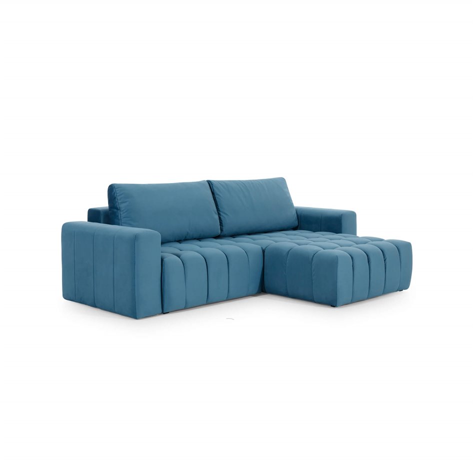 Kampinė sofa Ebonett L, Monolith 77, mėlyna sp., H92x250x175cm