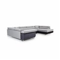 U shape sofa Eletto U Right, Sawana 14, black, H90x340x202cm