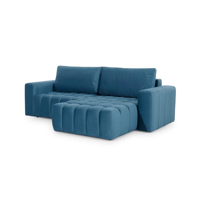 Corner sofa Ebonett L, Monolith 77, blue, H92x250x175cm