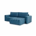 Corner sofa Ebonett L, Monolith 77, blue, H92x250x175cm