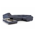 U shape sofa Elscada U Left, Paros 06, gray, H98x330x200cm