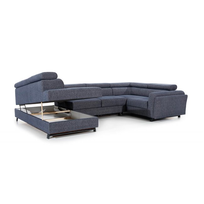 U shape sofa Elscada U Right, Kronos 19, green, H98x330x200cm