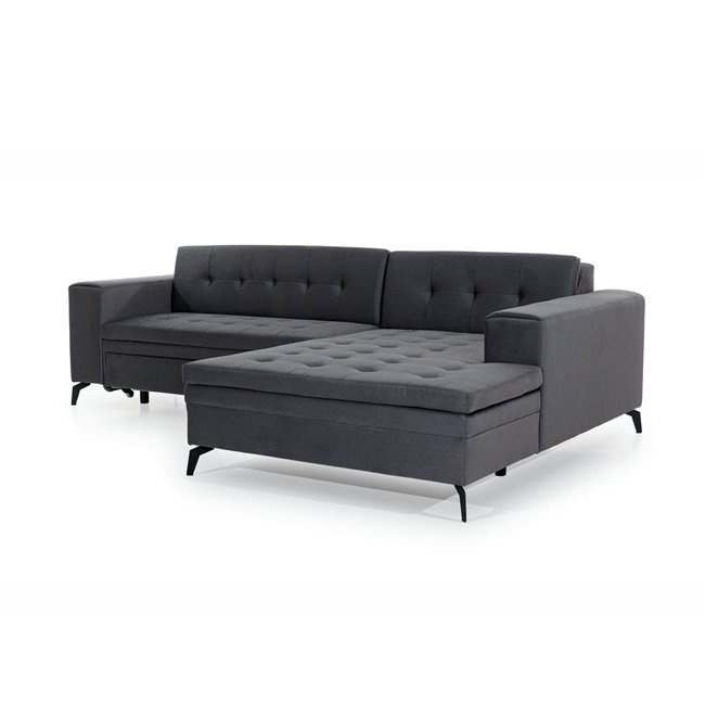 Corner sofa Elsolange R, Monolith 37, green, H80x292x196cm