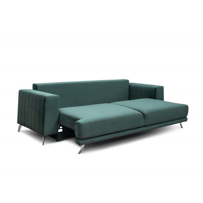 Sofa bed Ellise, Flores 5, gray, H90x250x95cm