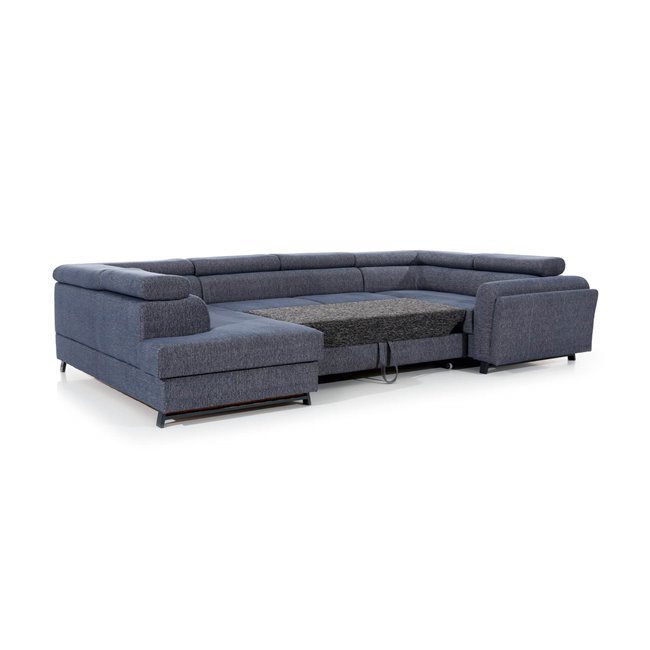 U shape sofa Elscada U Left, Sawana 26, brown, H98x330x200cm